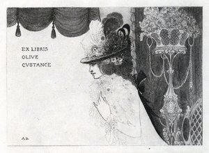 Olive Custance（グラビア）のブックプレートのデザイン 作： Aubrey Beardsley